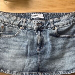 Garage Denim Blue Jean Skirt